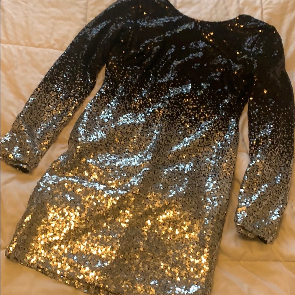 Black/Silver Sequence Minidress - image 2